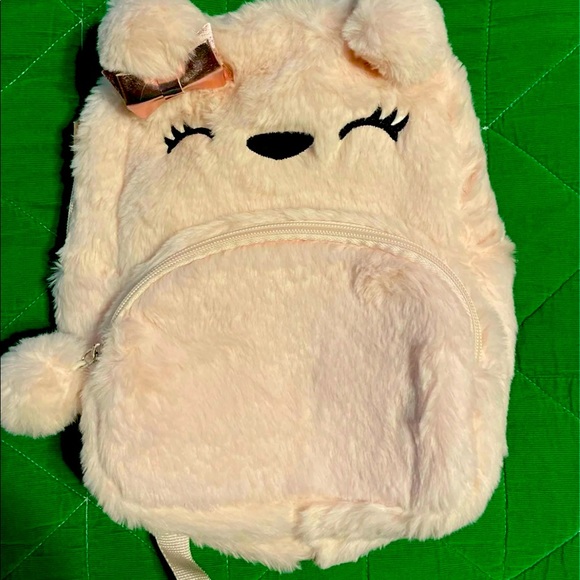claires club Other - Little fuzzy cat backpack for toddlers